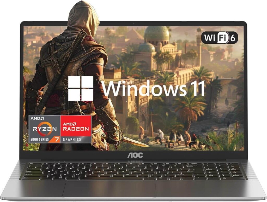 AOC 2025 Laptop with AMD Ryzen 7 5700U Processor